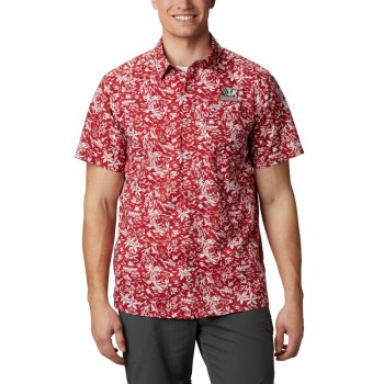 Columbia Collegiate PFG Super Slack Tide - Alabama, Camisa Rojos Para Hombre | 830467-QLT